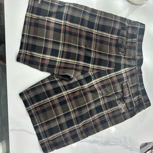 Billabong Brown and Black Flat Front Shorts - Picture 4 of 6